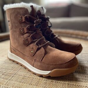 NET Sorel Youth Whitney II Joan Lace Winter Boots Tan 5
